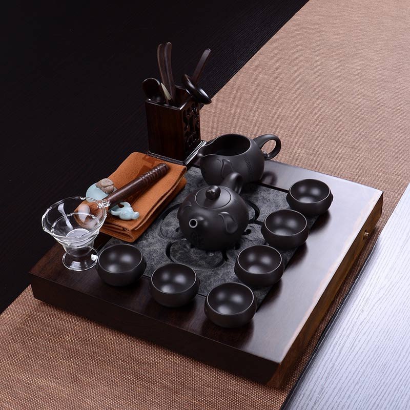 郑品 黑檀大富紫砂 郑品(ZPIN)家居器皿 GEY-0