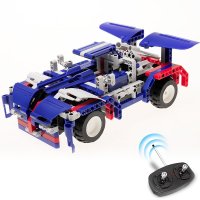 辉拼装积木车电动车遥控车模型组装塑料玩具六
