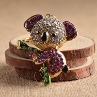 韩国创意礼品水钻可爱树懒考拉熊汽车钥匙扣女