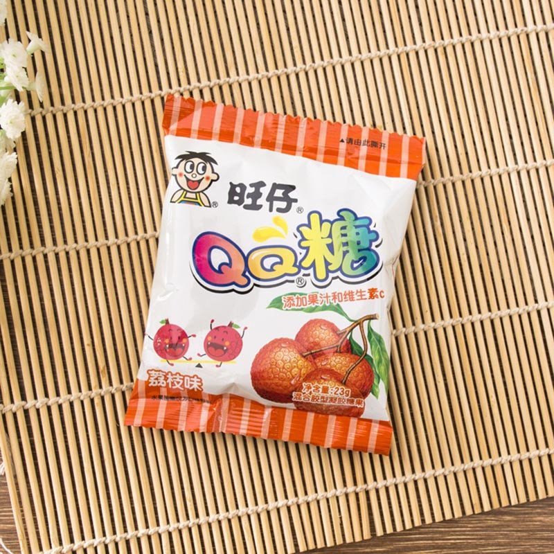 旺仔QQ糖500g 葡萄味 荔枝味 青苹果味 水蜜桃