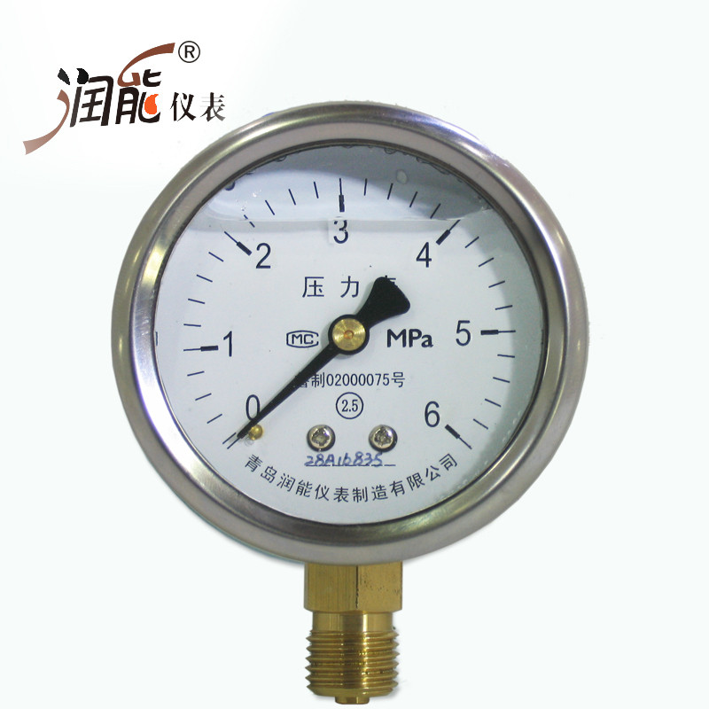 润能YTN60 耐震压力表普通充油表水压表抗震