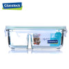 GlassLock韩国原装进口分隔玻璃饭盒可微波炉加热耐热钢化玻璃分格保鲜盒便当盒大容量密封带盖碗上班族带饭670ml 透明(670ml)