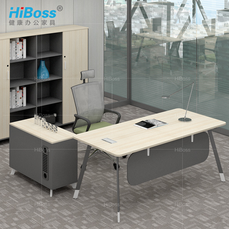 HiBoss 办公家具现代简约板式老板桌经理办公桌主管桌 1.6米主管位