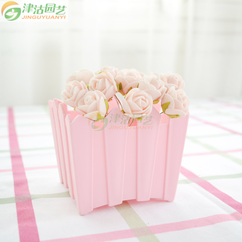 栅栏小花盆 桌面阳台小绿植多肉植物花盆 小巧