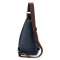 费迪卡保罗时尚男士胸包真皮包休闲包单肩斜挎包旅行包手机包大容量小包腰包送钱包 棕色