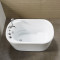 艾戈恋家卫浴 中小户型独立式浴缸 浴室压克力成人浴盆812-X 1.2M 五件套浴缸（有座）