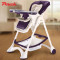 Pouch欧式婴儿餐椅儿童多功能宝宝餐椅可折叠便携式吃饭桌椅座椅K05 葡萄紫