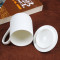 LICHEN景德镇骨质瓷办公杯 陶瓷纯白陶瓷器水杯 大容量手掌杯