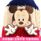 迪士尼护耳帽子围巾套装SM72098 帽围50-54cm(2-6岁) 红色