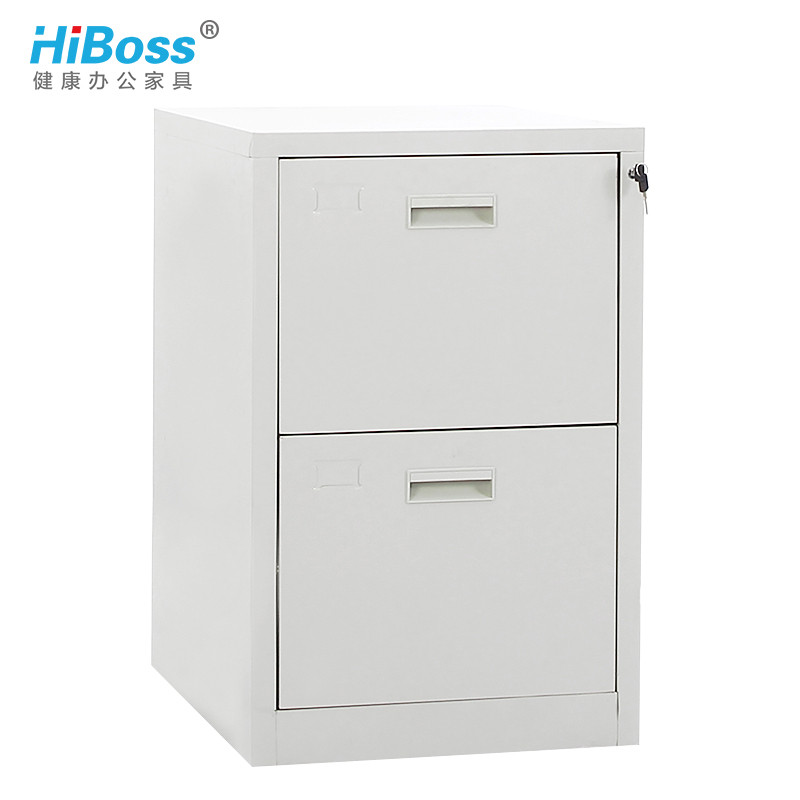 HiBoss 钢制文件柜铁皮柜办公柜斗柜挂劳柜卡片柜卡箱抽屉柜 二斗卡箱（单位:台）