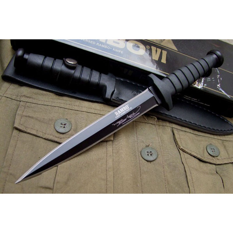 史泰龙-兰博6手签纪念版直刀双刃刀 军迷户外极限生存登山户外野营刀 防身防卫刀 探险刀 救生刀 收藏礼品刀 非匕首未开刃 致观(ZG)刀具\/多用工具史泰龙-兰博6手签纪念版【价格 图片 品牌 报价】-苏宁易购