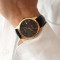 天梭(TISSOT)手表 力洛克系列机械表玫瑰金皮带男表T41.5.423.533 黑色T41.1.423.53