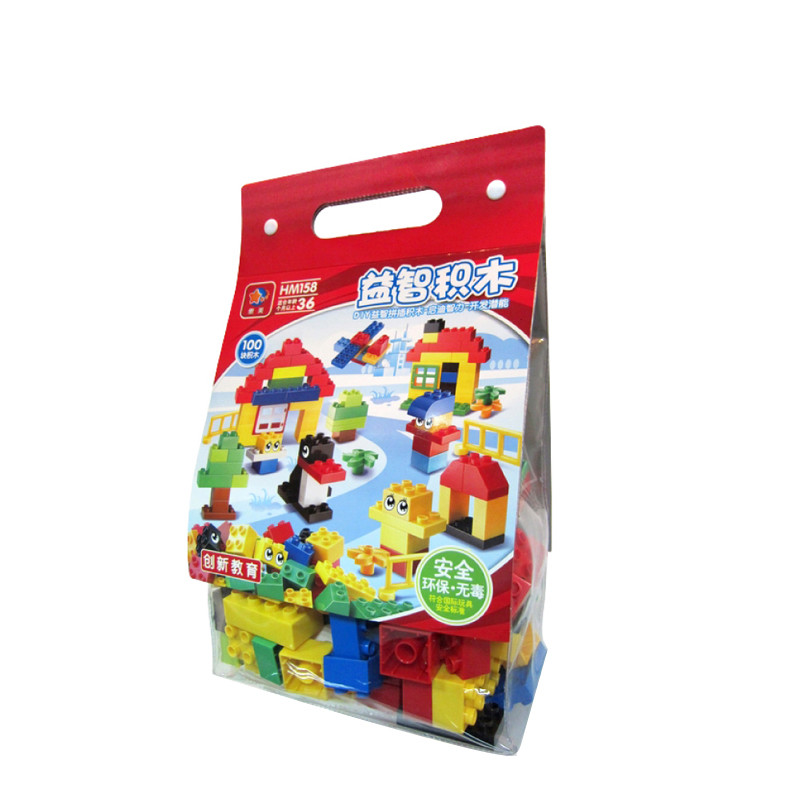 惠美星斗城奇趣乐园拼装积木玩具100颗大颗粒早教益智玩具HM158