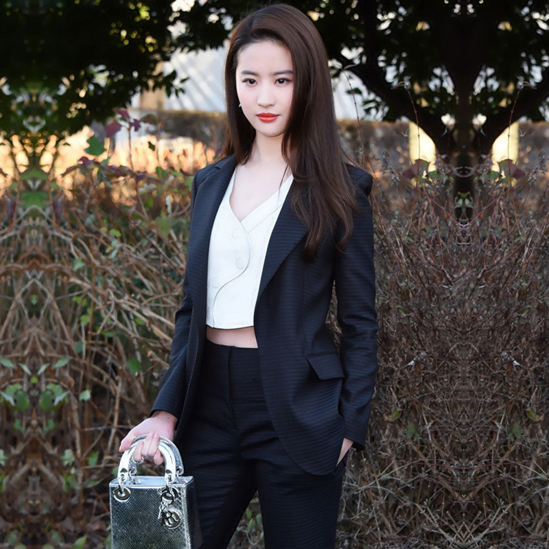 蔚缇秋款职业装刘亦菲同款小西服套装时尚气质