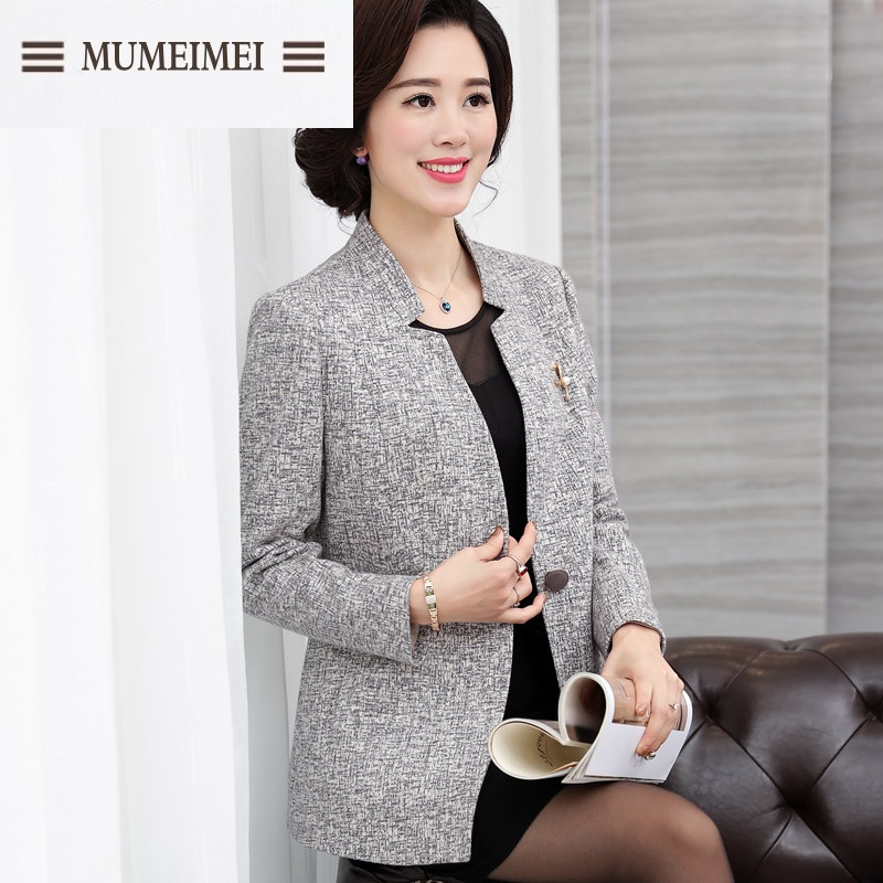 MUM中老年人女装春秋装短外套长袖妈妈装40