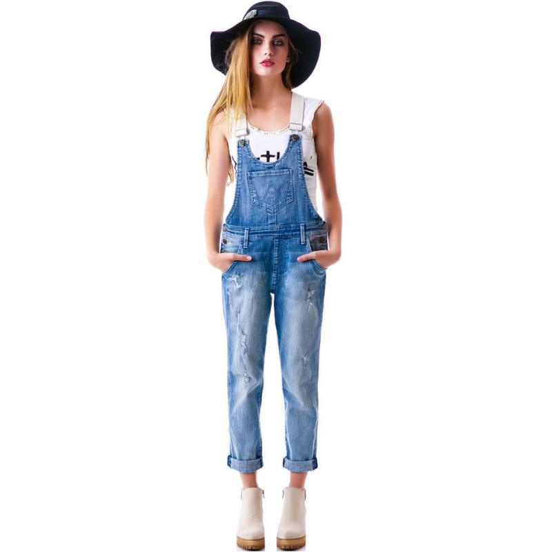 韩雪青青2017明星高圆圆同款牛仔背带裤女复