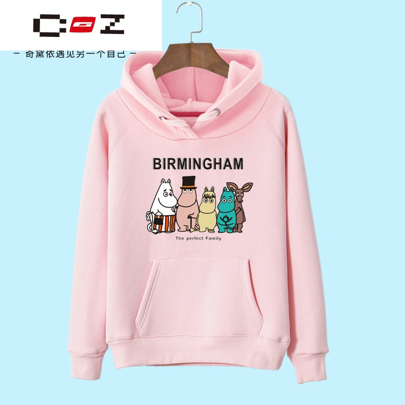 Z潮流品牌2017春季套头连帽卫衣女韩版字母印