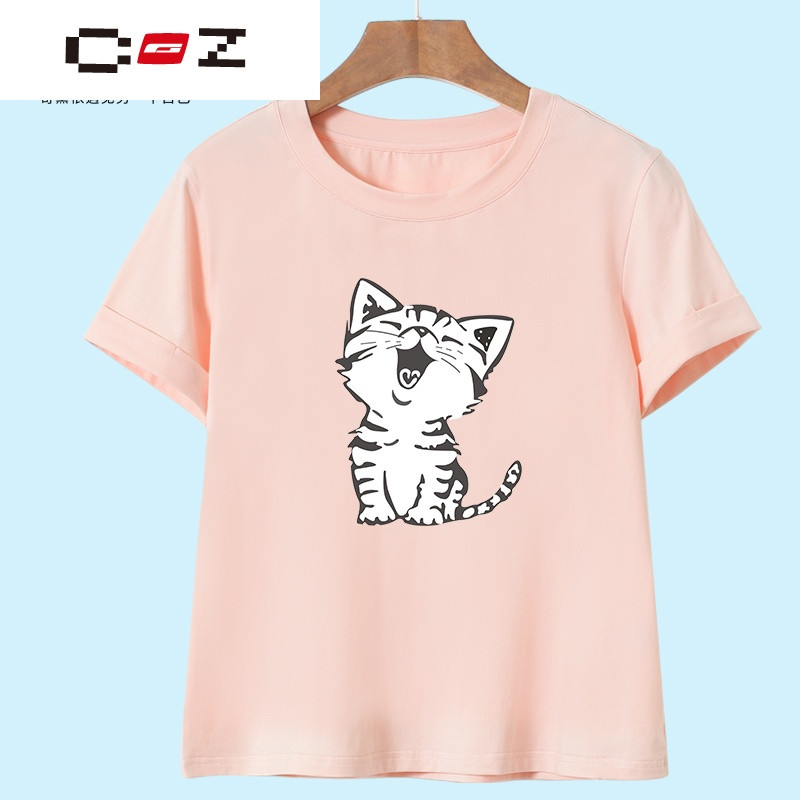 CZ潮流品牌短袖T恤女夏季新款半袖体恤韩版卡