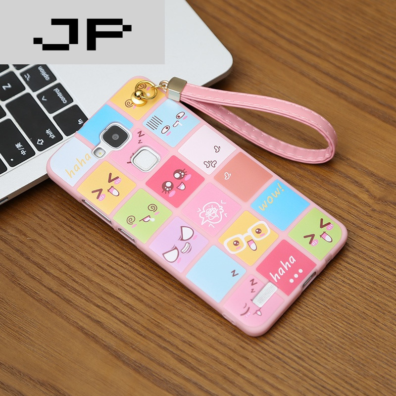 JP品牌硅胶动态冠英副组表情包华为p7手机壳女潮流手绳L07v品牌图片
