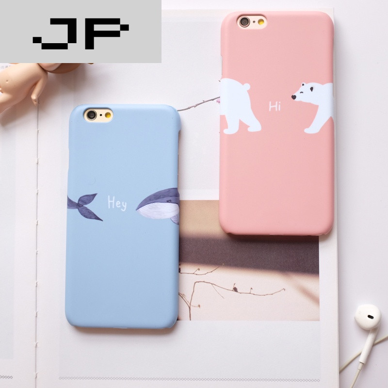 JP潮流品牌情侣蓝鲸裸粉北极熊OPPOR9苹果