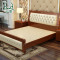 云图家具 欧式床厚实高档橡木床 实木床双人现代1.8米高箱床欧式 箱框结构小抽屉+2柜