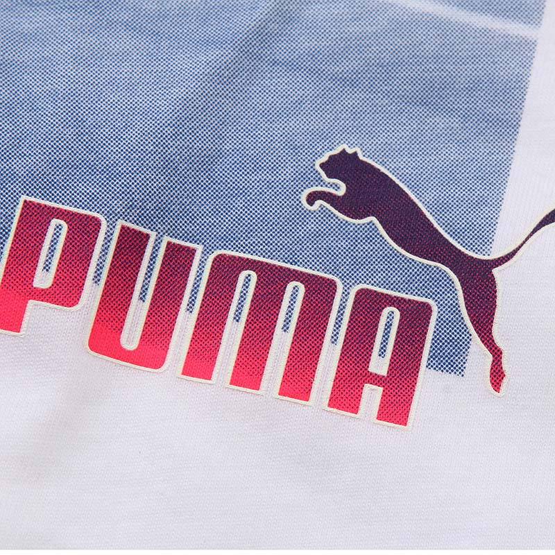 彪马puma男装短袖t恤2017夏新款运动服休闲图案款59271802 xl 白色