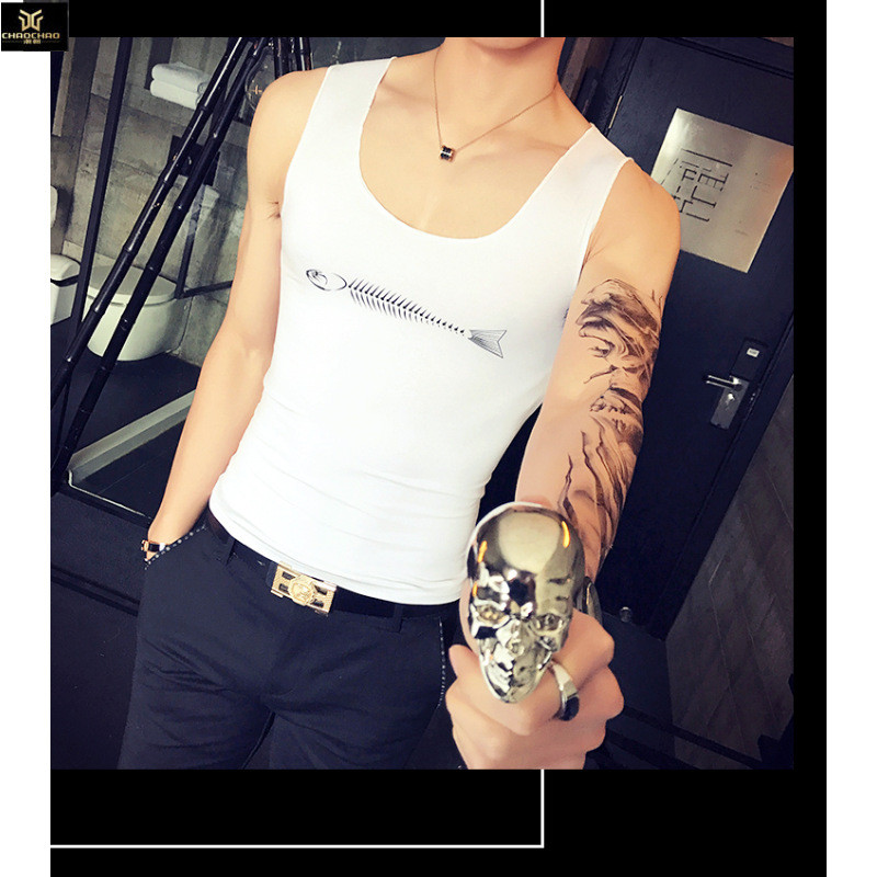 C2潮朝快手红人同款硬汉风夏天新款汗背心男