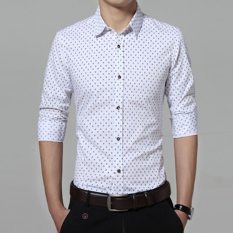 UYUK衬衫男长袖宽松商务休闲帅气薄款中年百