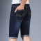 吉普战车男士牛仔中裤短裤弹力修身直筒牛仔裤男FX.2 40(3尺) 棉弹蓝黑1005