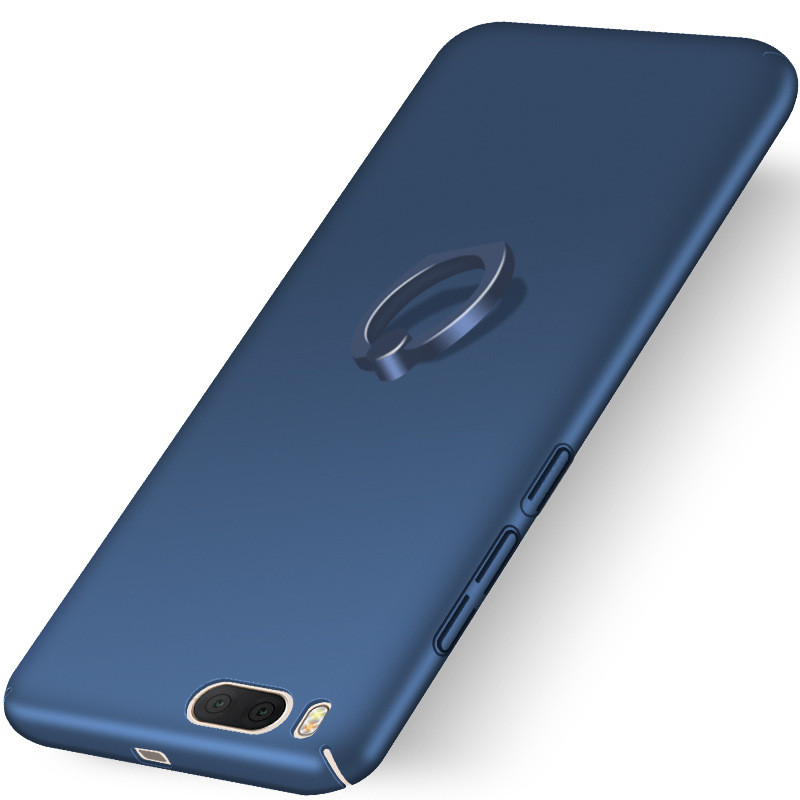 VIPin 小米M6手机壳指环支架小米6磨砂壳PC超薄全包保护套 蓝色