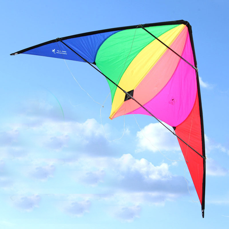 8米双线运动风筝 复线多图案风筝 1.8米彩虹送10米长尾