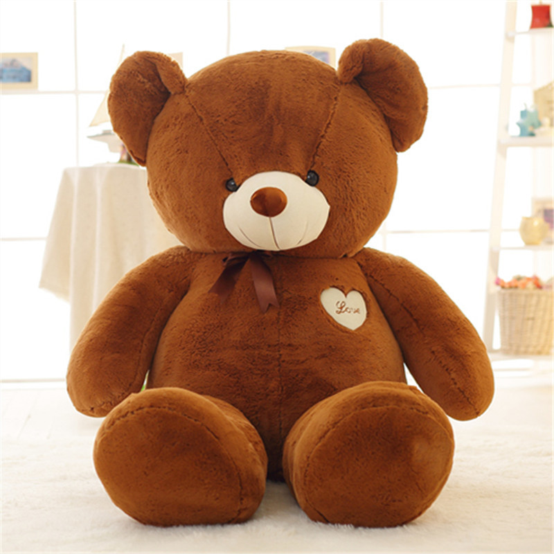 艾蓓妮泰迪熊公仔毛绒玩具熊布娃娃抱抱熊玩偶大号熊猫公仔狗熊生日礼物女 120cm 深棕色