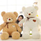 艾蓓妮泰迪熊公仔毛绒玩具熊布娃娃抱抱熊玩偶大号熊猫公仔狗熊生日礼物女 120cm 深棕色