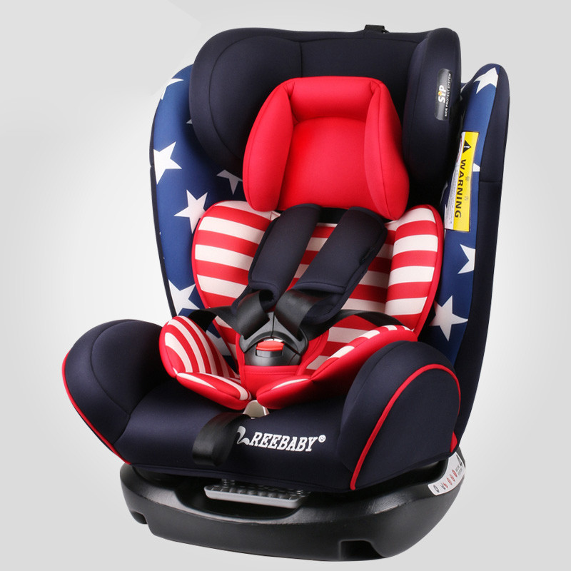 瑞贝乐（REEBABY）汽车儿童安全座椅ISOFIX接口 906/906F（0-12岁）阻燃针织透气面料 美国队长安全带款