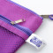 天色A4文件袋学生试卷袋资料袋双层牛津布防水文具收纳网格拉链袋 紫色