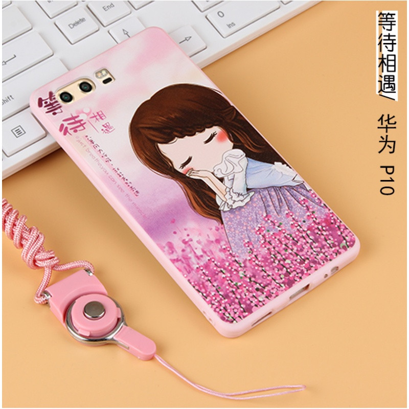 2017款华为p10手机壳软VTR-AL00卡通可爱挂