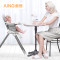 AING爱音E06多功能便携可折叠儿童餐椅婴儿吃饭座椅 宝宝 餐椅 牛仔蓝