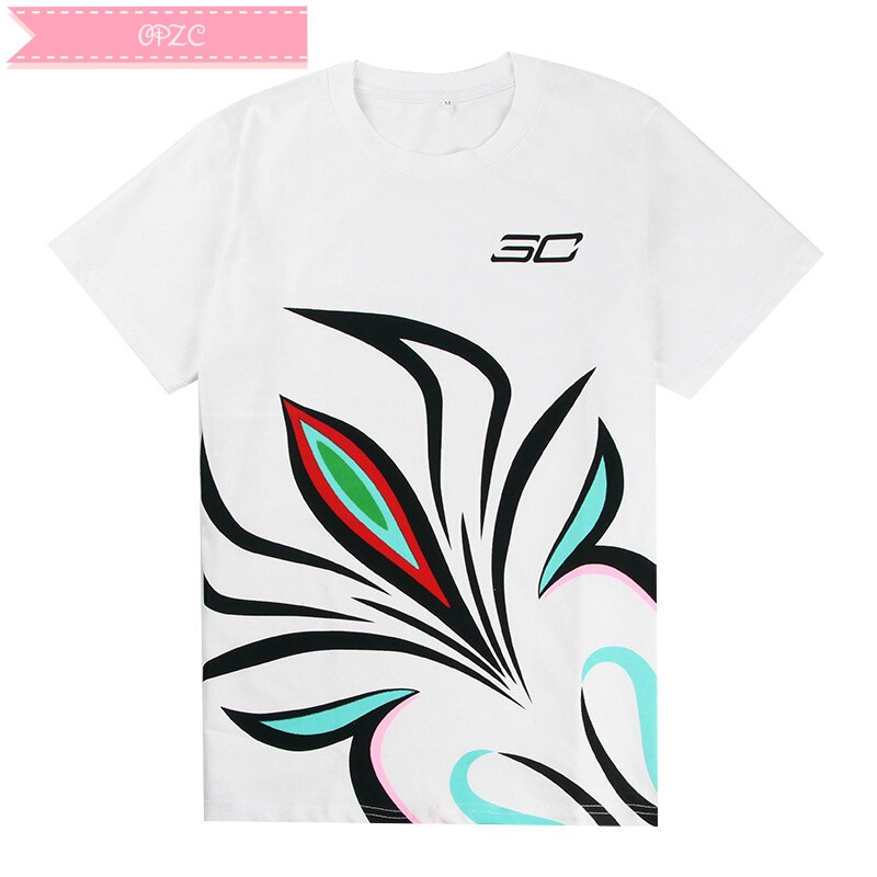 OPZC勇士队短袖T恤男库里二郎神篮球运动衣