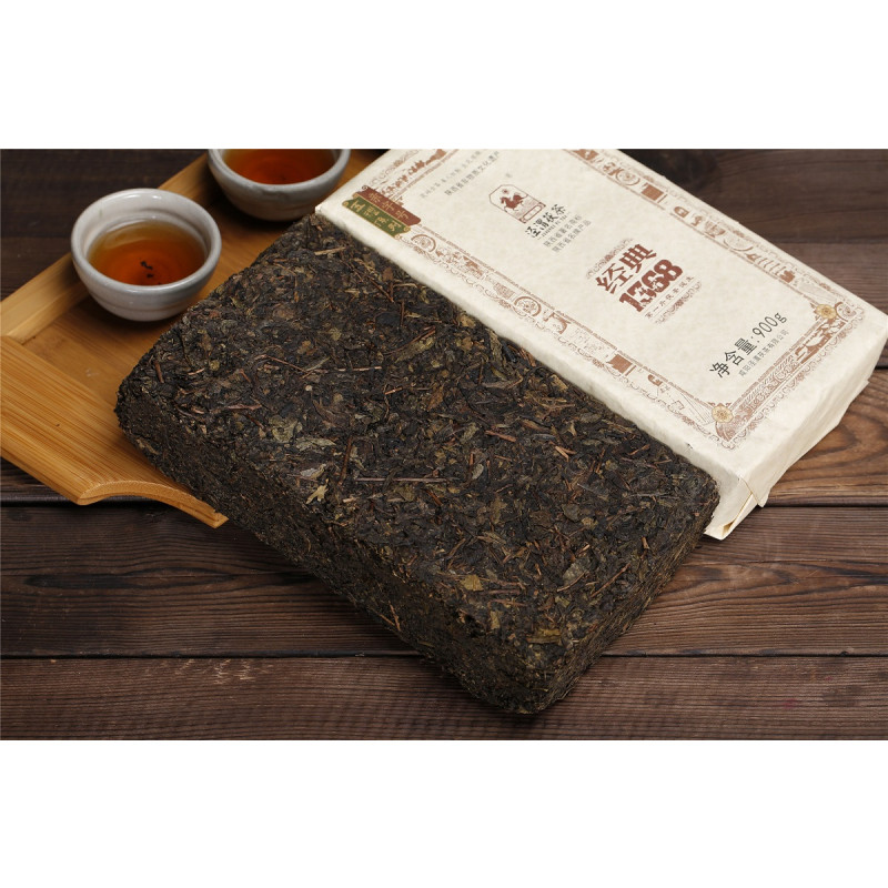 黑茶 茯茶 陕西茯砖茶 泾渭茯茶【五礼系列】900g经典1368高清实拍图
