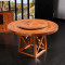 龙森家具 红木餐桌餐椅组合新中式刺猬紫檀实木家具 祥云1.38米圆桌+四椅