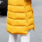 歌诺瑞丝2017冬季女装新款韩版修身显瘦中长款大码加厚军工装针织连帽棉服外套女1516 米色 3XL