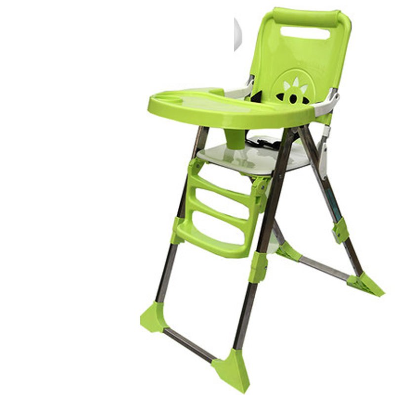 可折叠儿童餐椅多功能婴儿餐桌椅宝宝酒店便携式BB凳座椅吃饭椅子当季新品适用于6个月-6岁男女宝宝餐椅 可调节款苹果绿（S坐垫）+透明餐盘