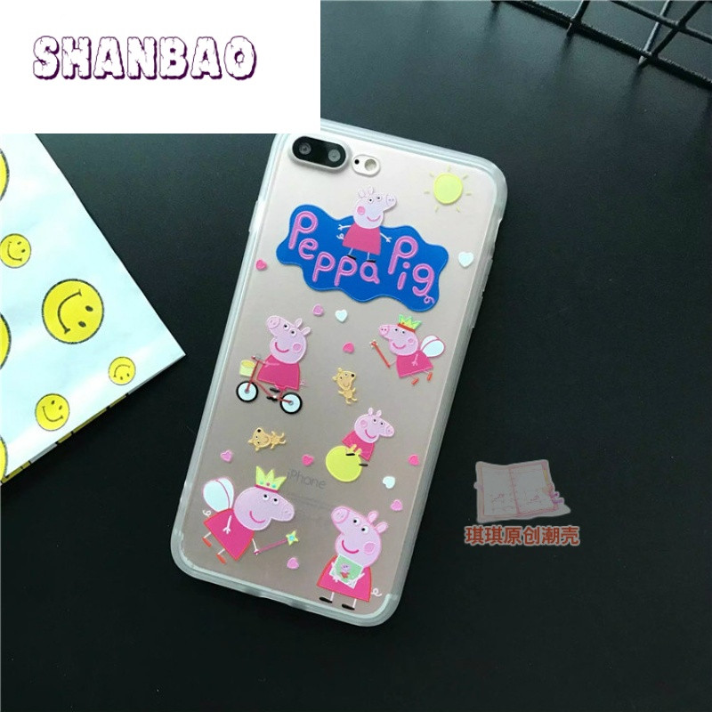 SHANBAO怪诞小镇摇摇猪苹果6s手机壳4.7软