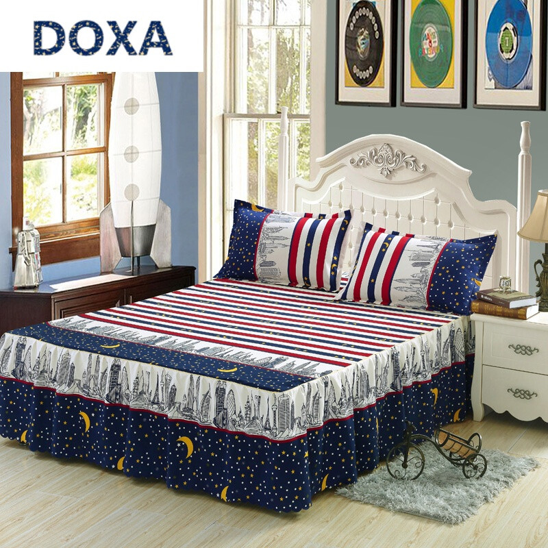 DOXA床裙单件床罩床裙式四件套1.8米床婚庆