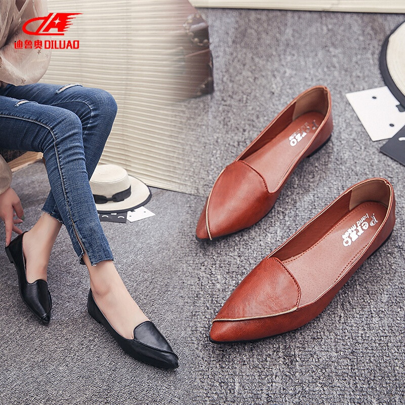 DILUAO2017新款学生品牌休闲女鞋浅口防滑平