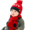 贝迪牛秋季新品+秋冬婴儿童男女宝宝毛线帽子围脖两件套 均码（6个月-24个月） 粉色MIKIY加绒毛线2件套