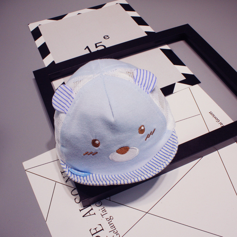 儿帽婴儿遮阳帽夏季宝宝防晒帽子0-3个月胎帽