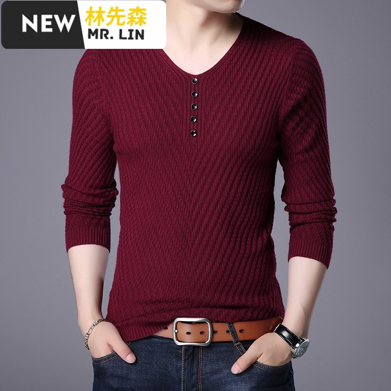 潮流男装春秋款男士圆领t血长袖T恤男土外穿薄