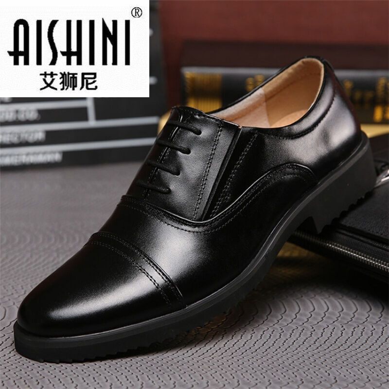 艾狮尼男真皮轮胎底军官商务正装棉皮鞋士官劳保鞋军工鞋男鞋j5 黑色