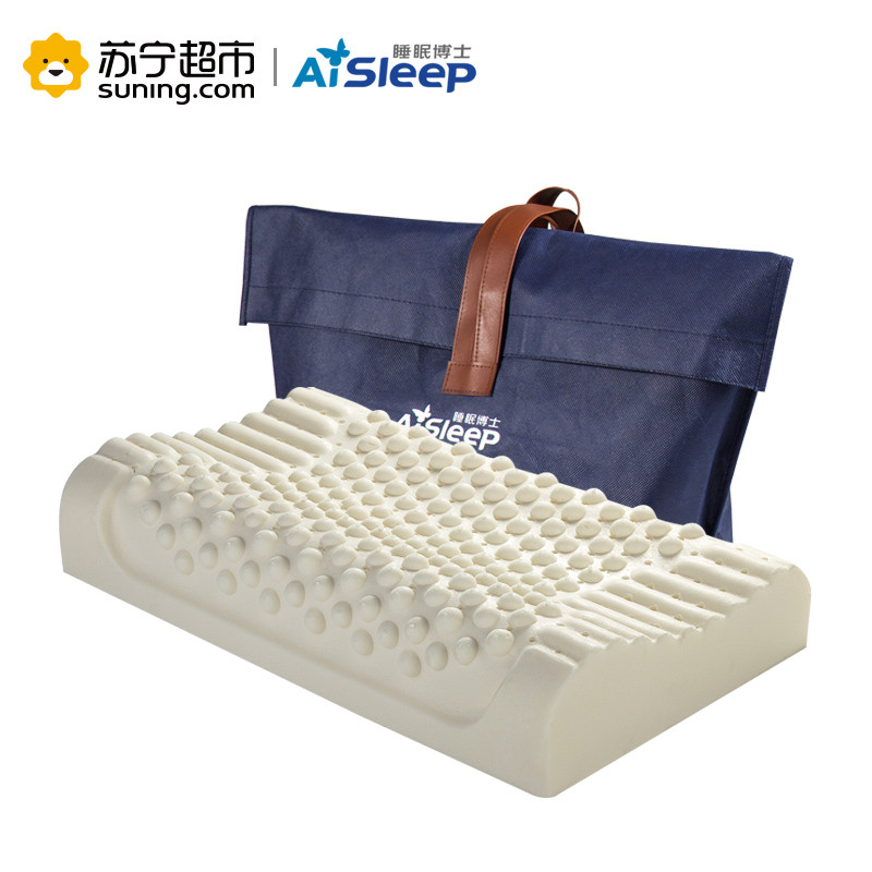 睡眠博士（AiSleep）乳胶释压按摩枕标准款 护颈释压安睡枕 单人枕芯/枕头